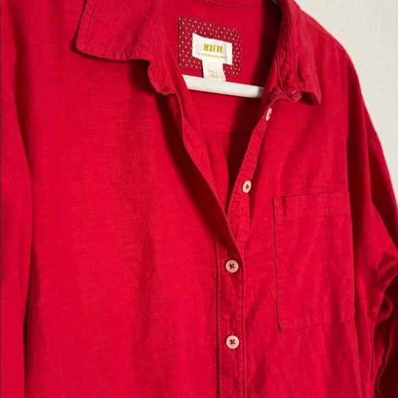 Anthropologie Maeve The Bennet Button Down Christmas Holiday Party Size Small - Picture 5 of 11
